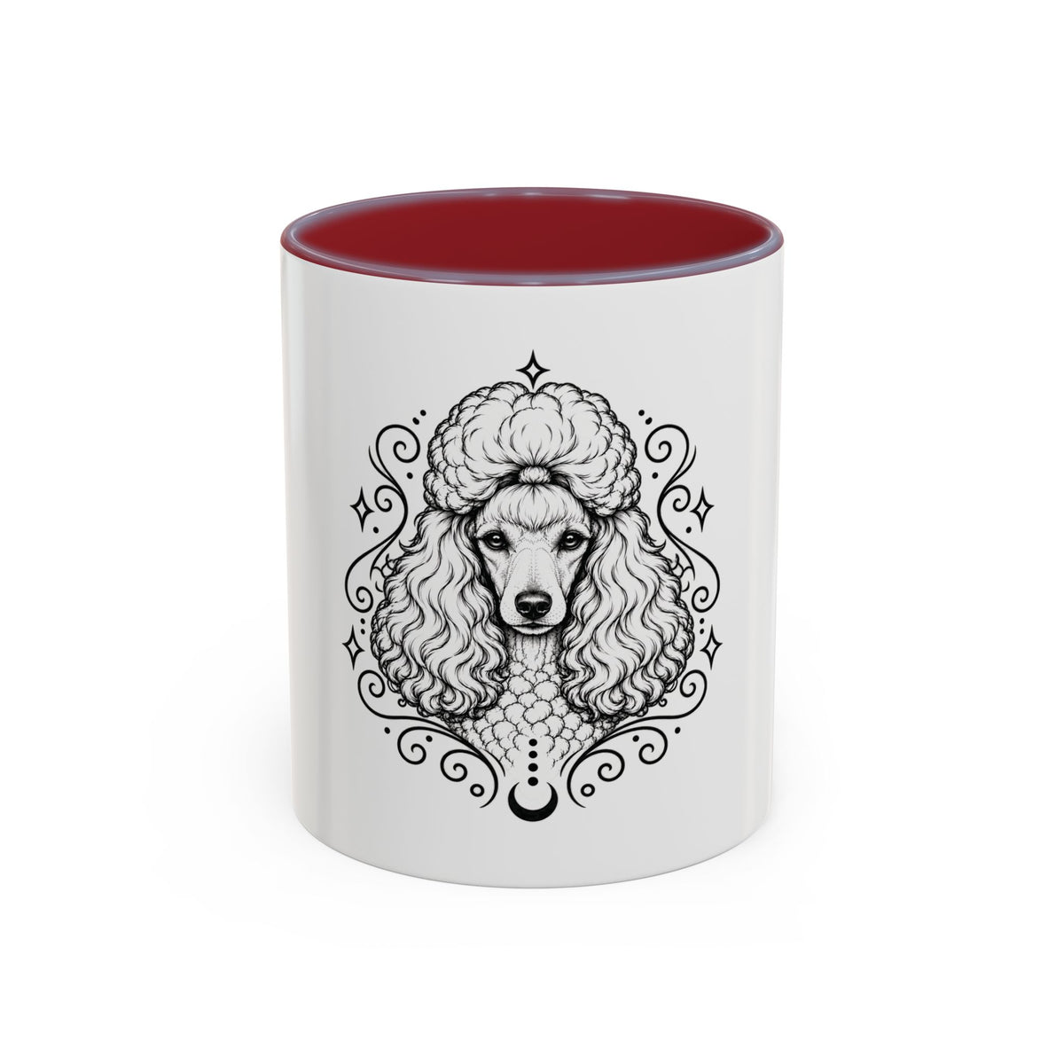 Copy of Mystical Miniature Poodle Line Art Accent Coffee Mug – Mystical Dog Portrait 11/15oz