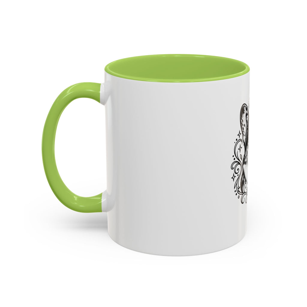 Mystical Cardigan Welsh Corgi Line Art Accent Coffee Mug – Mystical Dog Portrait 11/15oz