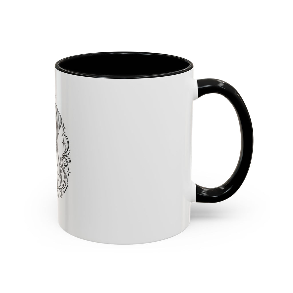 Mystical Boxer NE Line Art Accent Coffee Mug – Mystical Dog Portrait 11/15oz