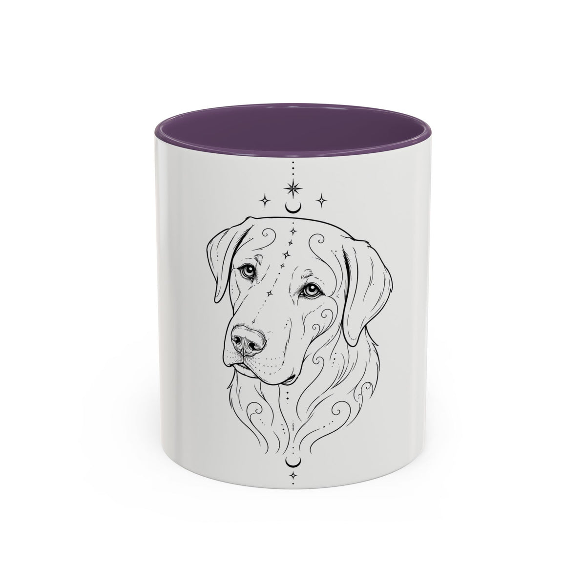 Mystical Labrador Retriever Line Art Accent Coffee Mug – Mystical Dog Portrait 11/15oz