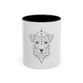 Mystical Jack Russell Terrier Line Art Accent Coffee Mug – Mystical Dog Portrait 11/15oz