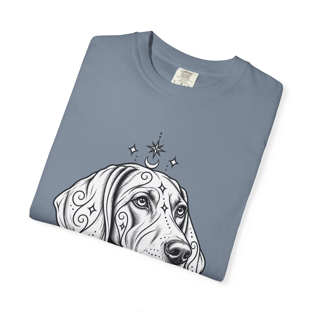 Mystical Weimaraner Line Art T-Shirt — Minimal Dog Portrait Tee