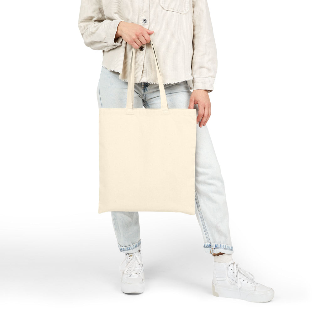 Mystical Norwegian Elkhound Line Art Canvas Tote — Dog Portrait Cotton Shopper