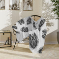 Mystical Briard CE Minimalist Velveteen Microfiber Blanket — Soft Neutral Pet Portrait Throw