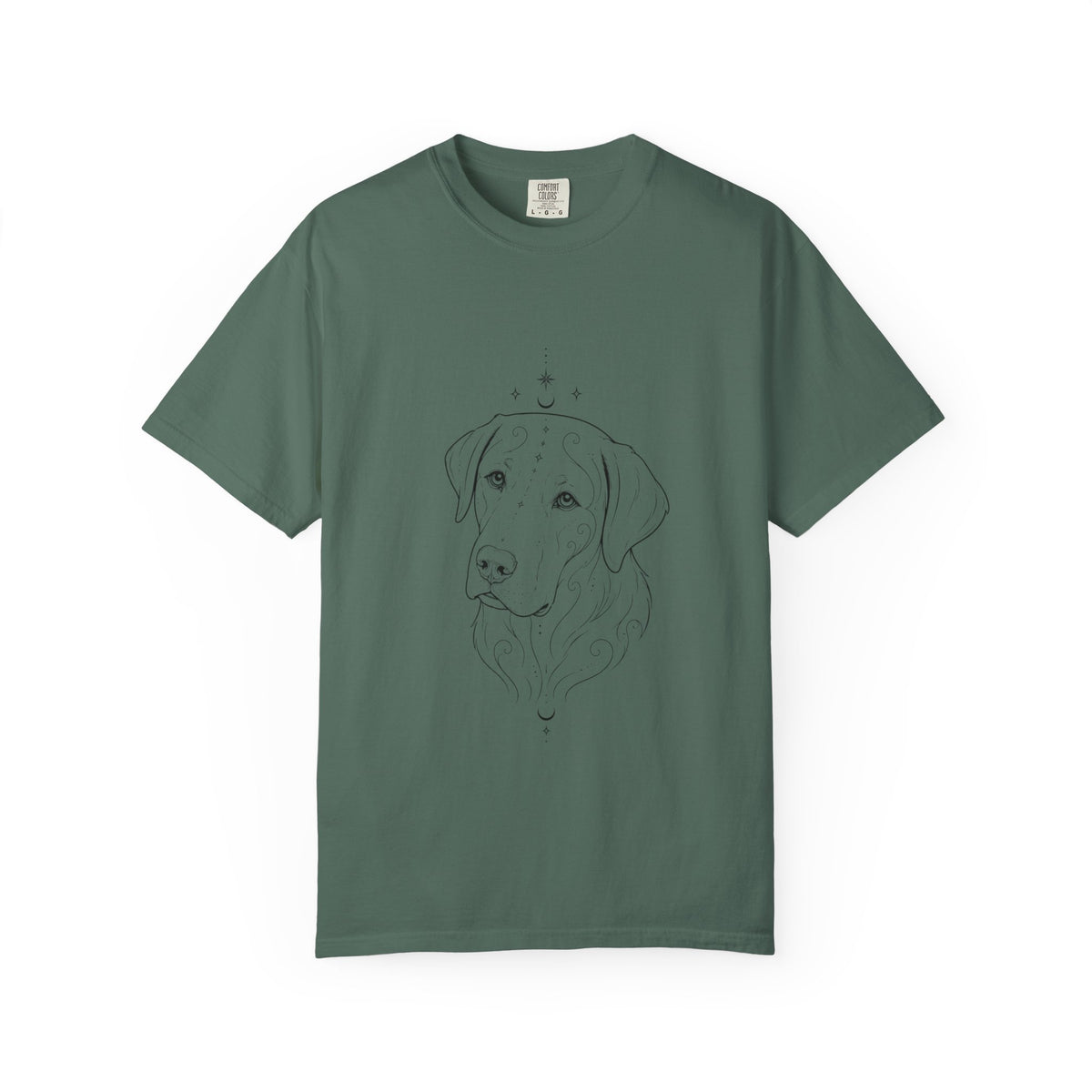Mystical Labrador Retriever Line Art T-Shirt — Minimal Dog Portrait Tee