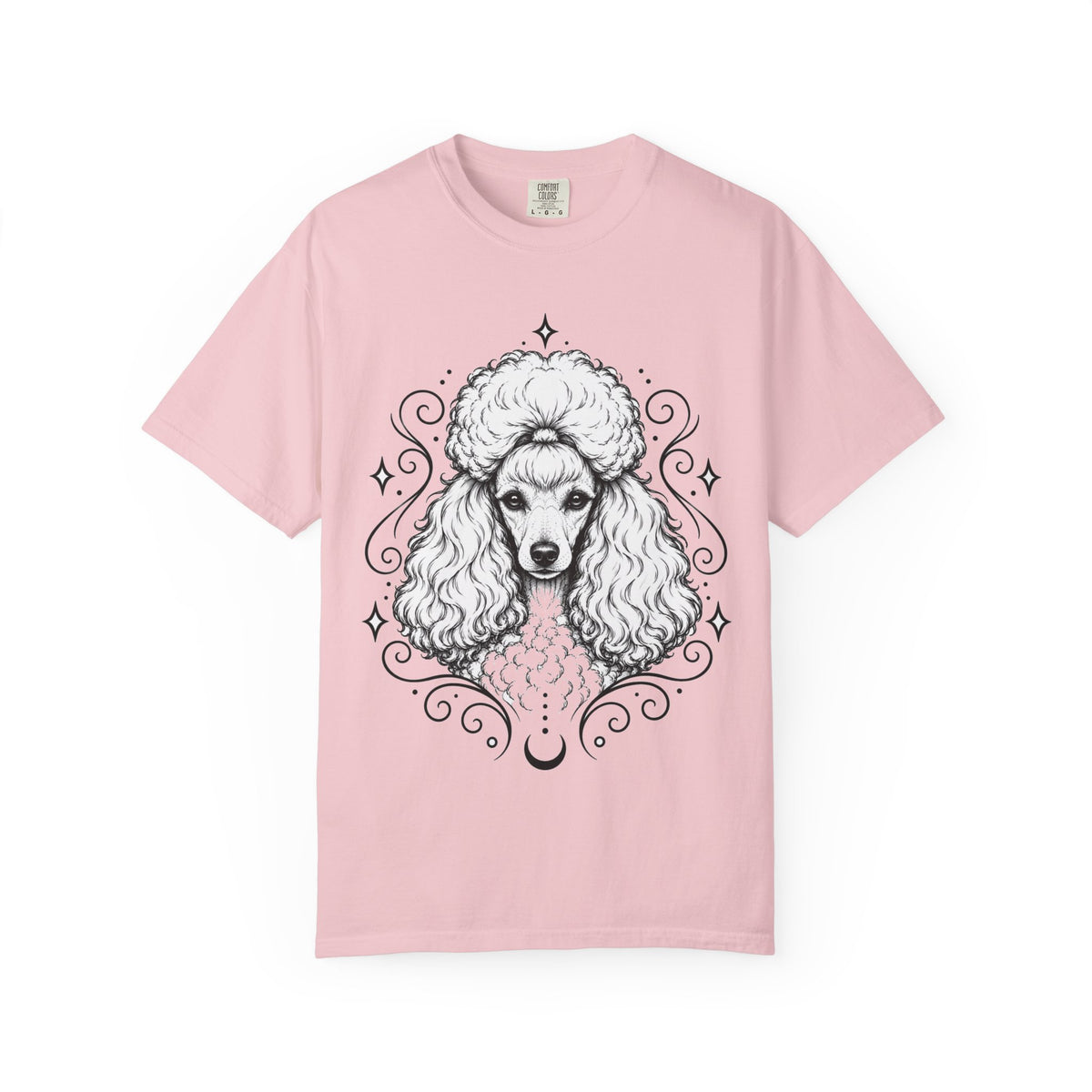 Mystical Toy Poodle Line Art T-Shirt — Minimal Dog Portrait Tee