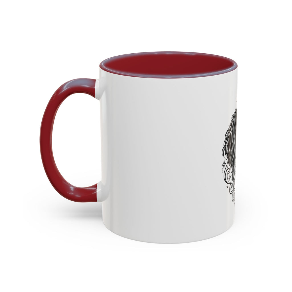 Mystical Stabyhoun Line Art Accent Coffee Mug – Mystical Dog Portrait 11/15oz