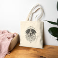 Mystical German Shorthaired Pointer Line Art Canvas Tote — Dog Portrait Cotton Shopper