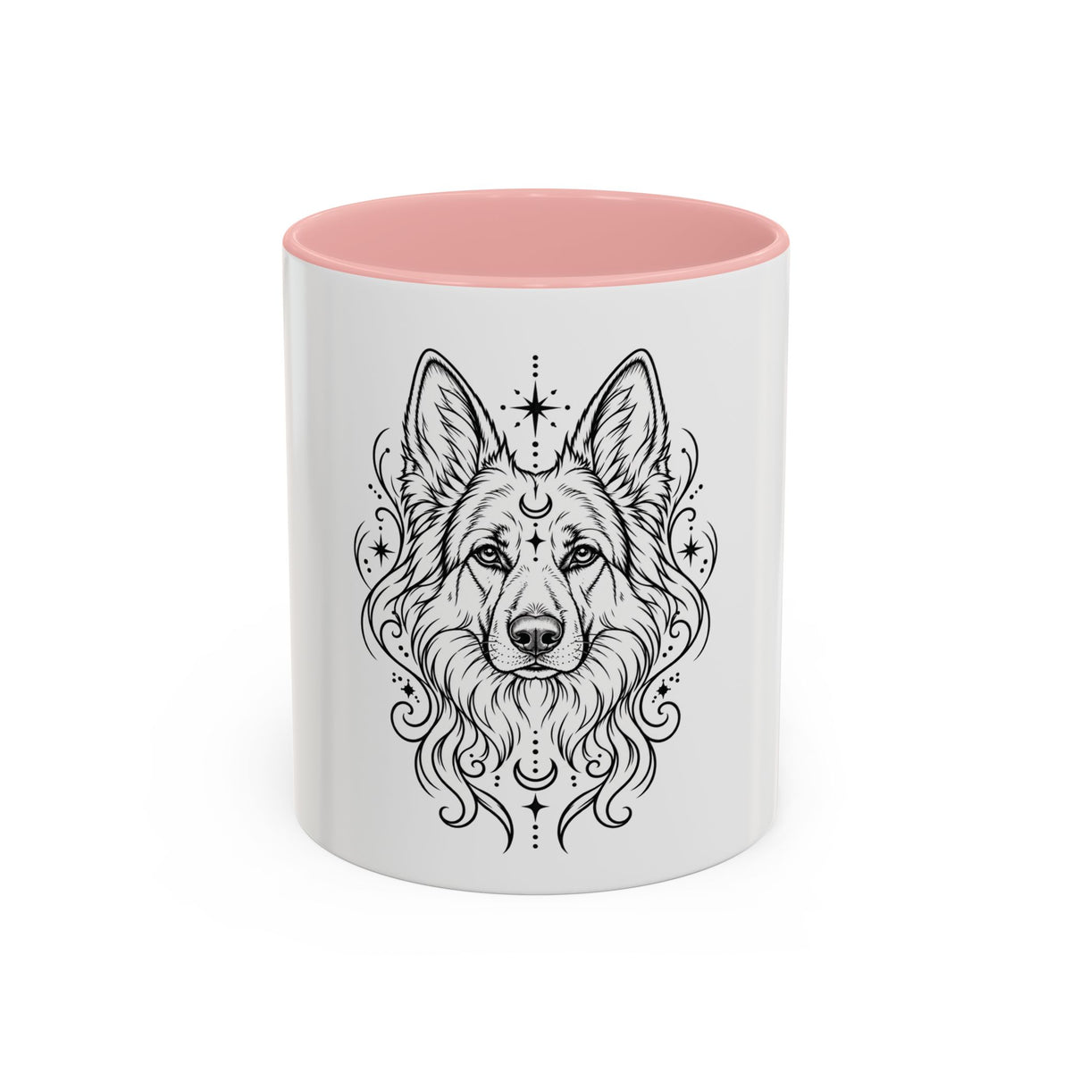 Copy of Mystical Pug Line Art Accent Coffee Mug – Mystical Dog Portrait 11/15oz
