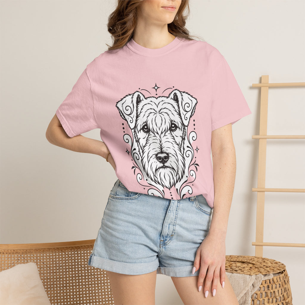 Mystical Lakeland Terrier Line Art T-Shirt — Minimal Dog Portrait Tee