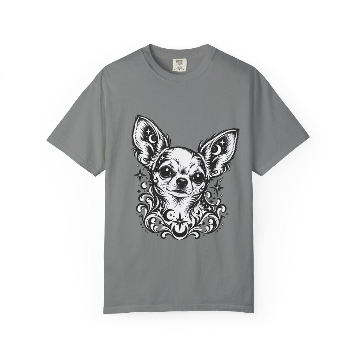 Mystical  Chihuahua SH Line Art T-Shirt — Minimal Dog Portrait Tee