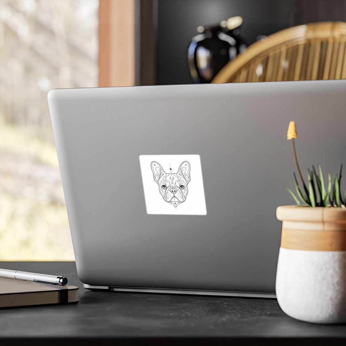 Mystical French Bulldog Mandala Sticker — Kiss-Cut Vinyl Decal