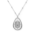 Mystical West Highland Terrier Oval Necklace — Engraved Pet Memorial Pendant