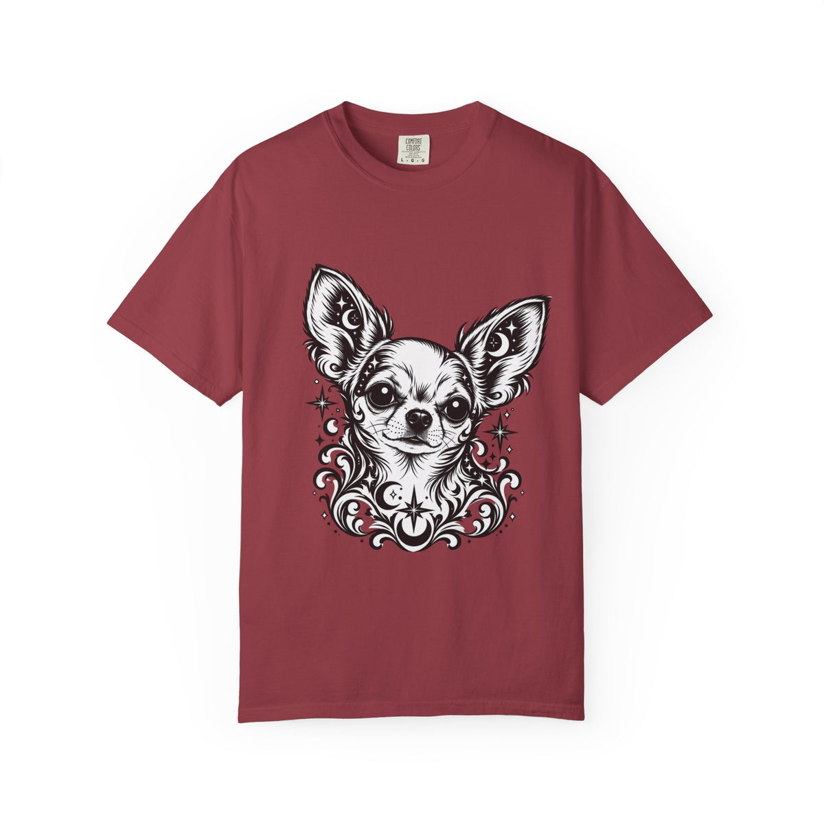 Mystical  Chihuahua SH Line Art T-Shirt — Minimal Dog Portrait Tee