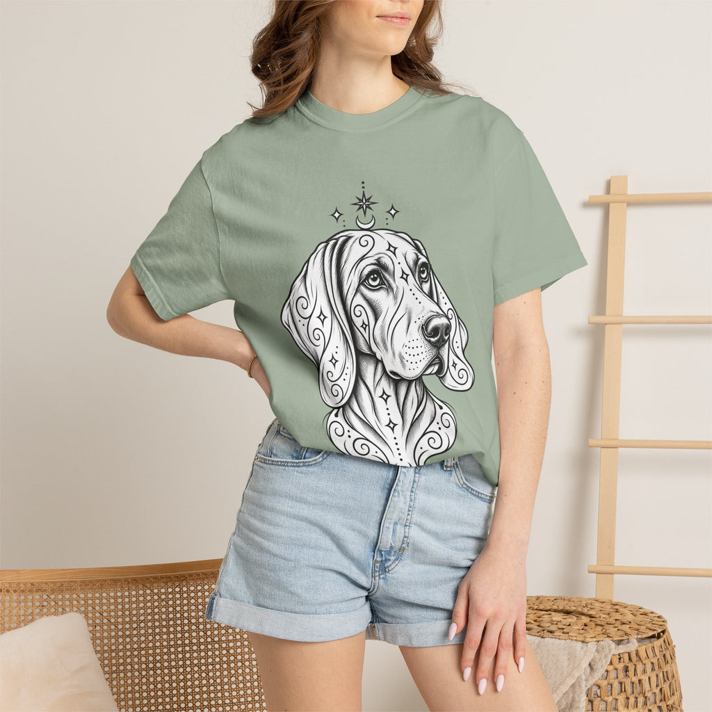 Mystical Weimaraner Line Art T-Shirt — Minimal Dog Portrait Tee