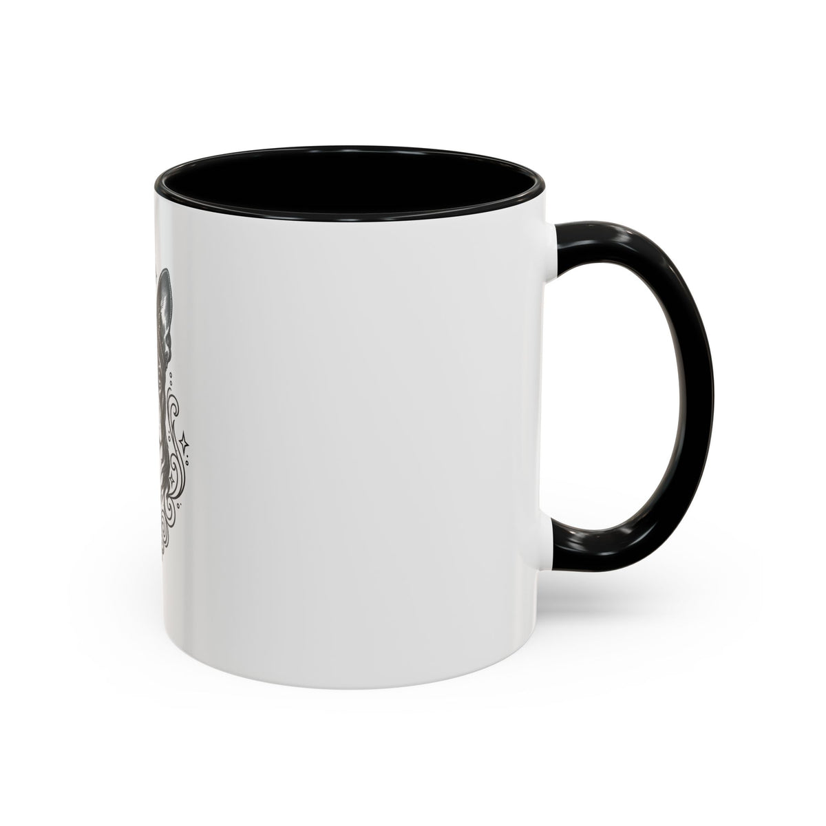 Mystical Boston Terrier  Line Art Accent Coffee Mug – Mystical Dog Portrait 11/15oz