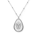 Mystical Mastiff Oval Necklace — Engraved Pet Pendant