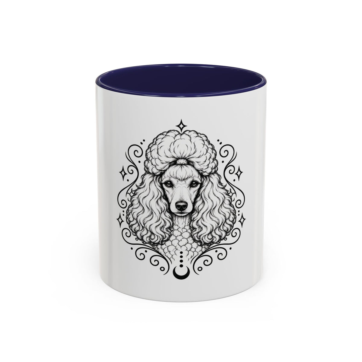 Copy of Mystical Miniature Poodle Line Art Accent Coffee Mug – Mystical Dog Portrait 11/15oz