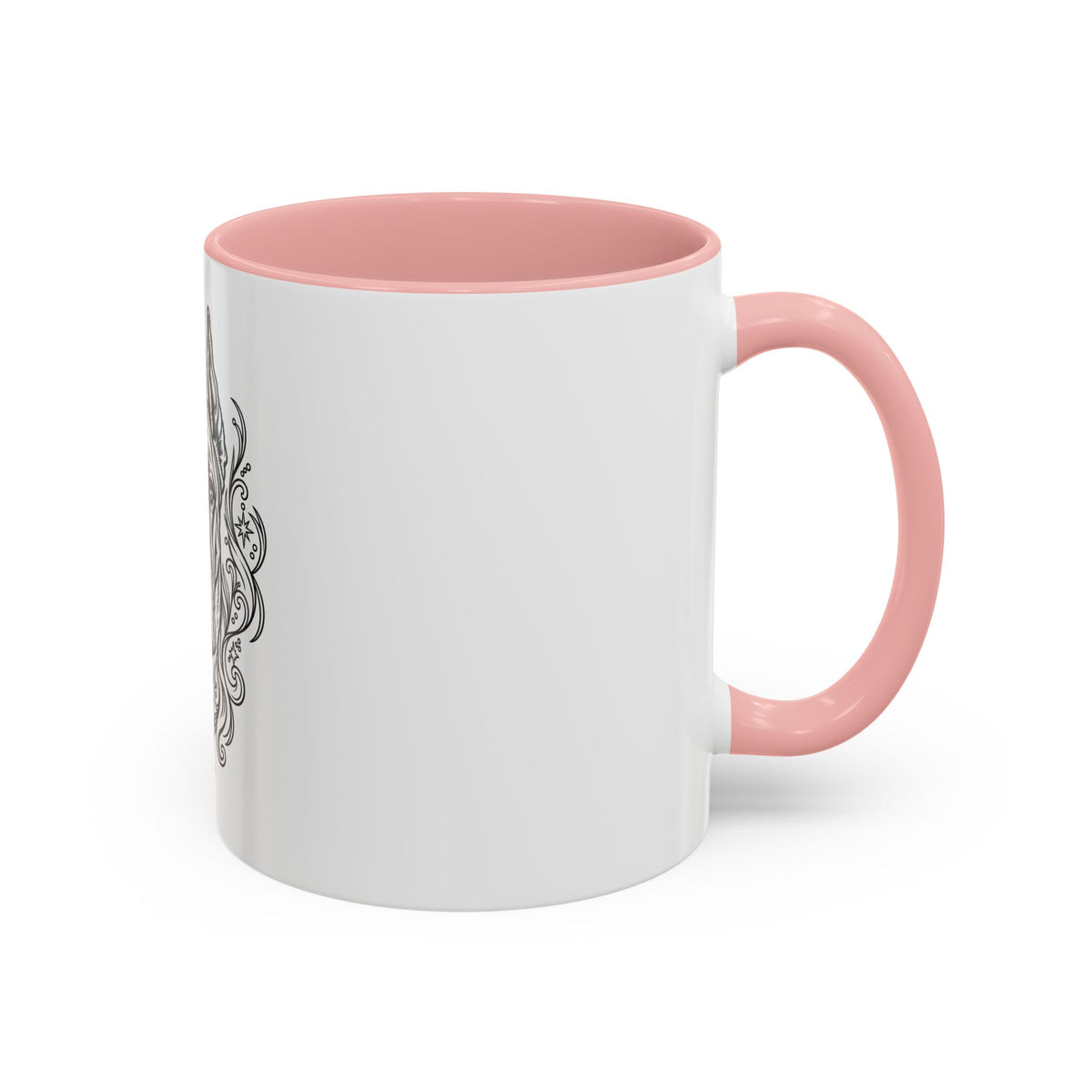 Mystical Great Dane CE Line Art Accent Coffee Mug – Mystical Dog Portrait 11/15oz