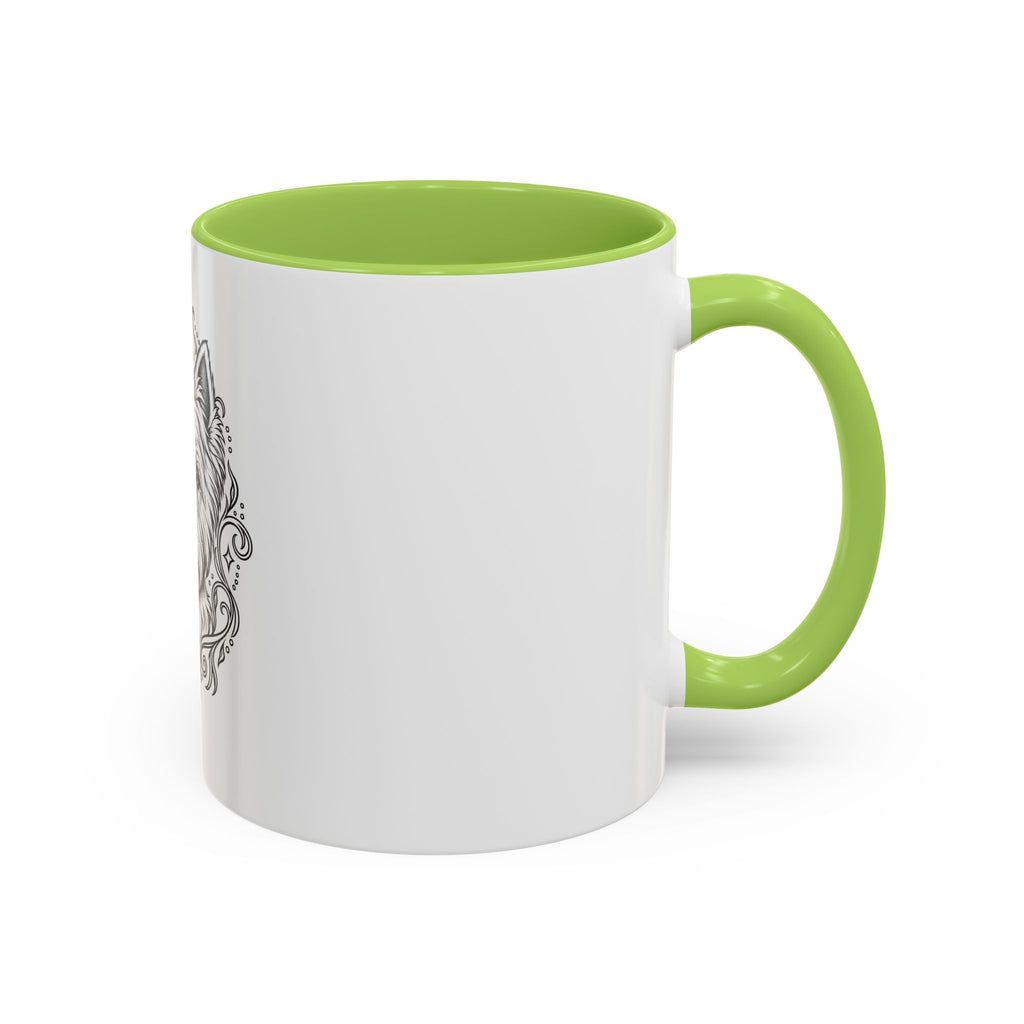 Mystical West Highland Terrier Line Art Accent Coffee Mug – Mystical Dog Portrait 11/15oz