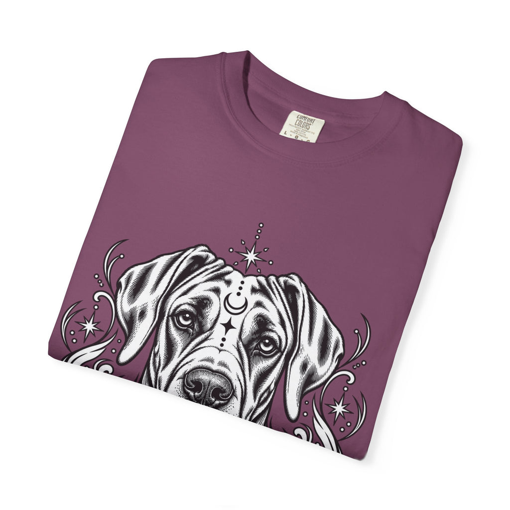 Mystical Wiredhaired Vizsla Line Art T-Shirt — Minimal Dog Portrait Tee