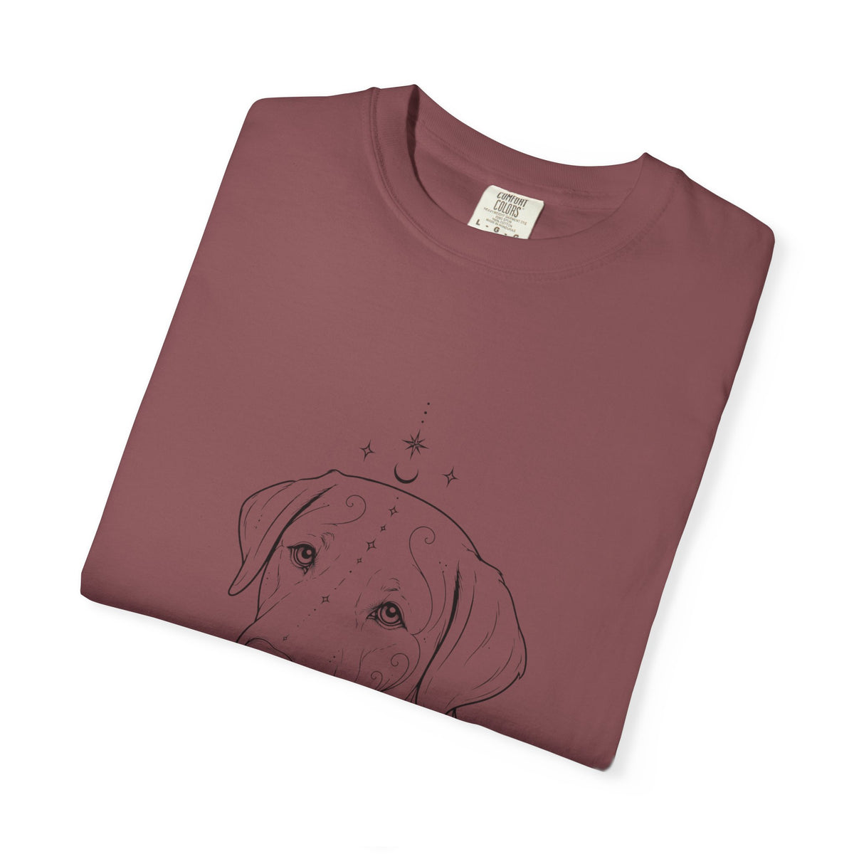 Mystical Labrador Retriever Line Art T-Shirt — Minimal Dog Portrait Tee