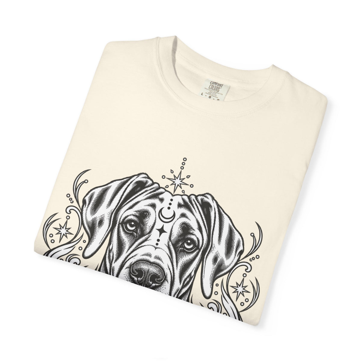 Mystical Wiredhaired Vizsla Line Art T-Shirt — Minimal Dog Portrait Tee