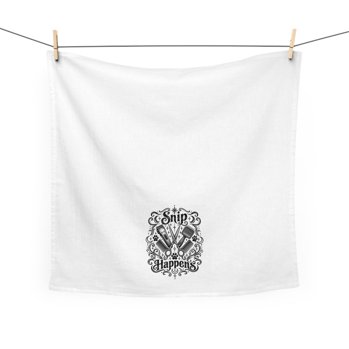 Mystical Snip Happens Tea Towel — Funny Pet Grooming Kitchen Towel