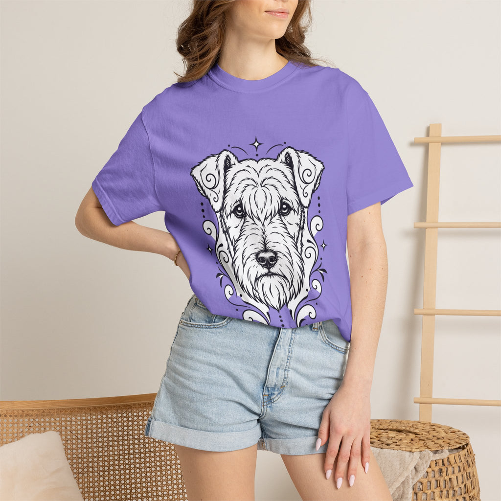 Mystical Lakeland Terrier Line Art T-Shirt — Minimal Dog Portrait Tee