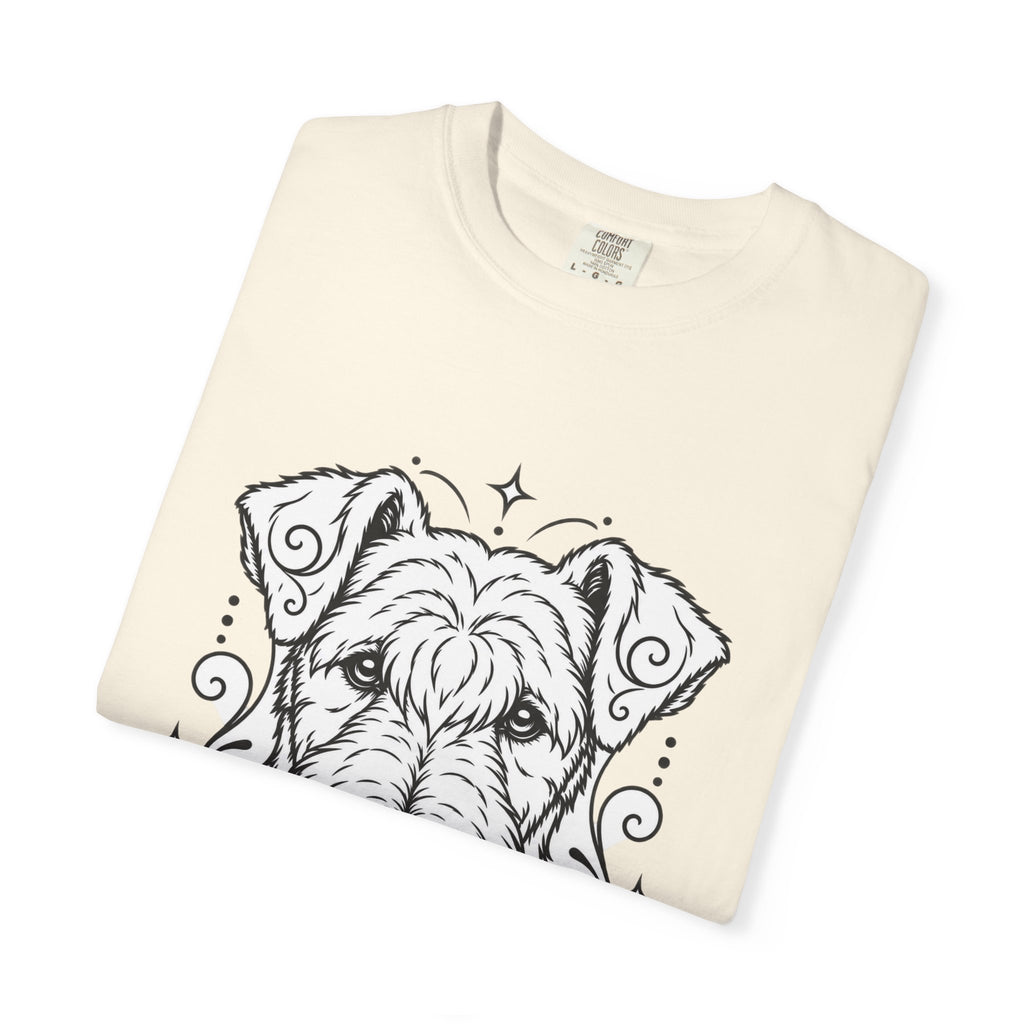 Mystical Lakeland Terrier Line Art T-Shirt — Minimal Dog Portrait Tee
