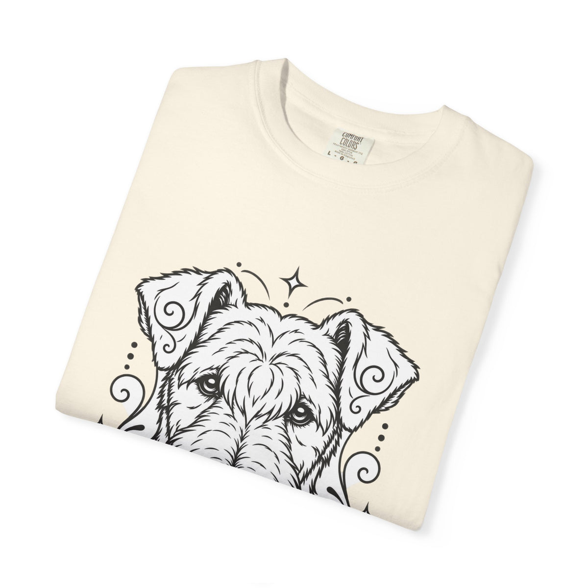 Mystical Lakeland Terrier Line Art T-Shirt — Minimal Dog Portrait Tee