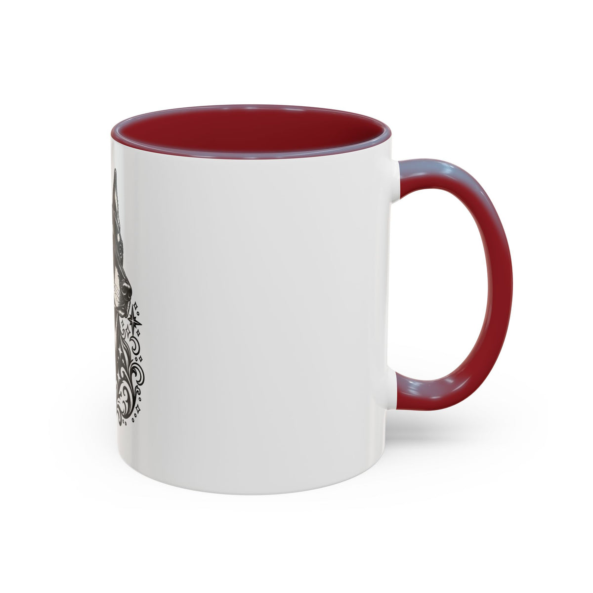 Mystical Beauceron CE Line Art Accent Coffee Mug – Mystical Dog Portrait 11/15oz