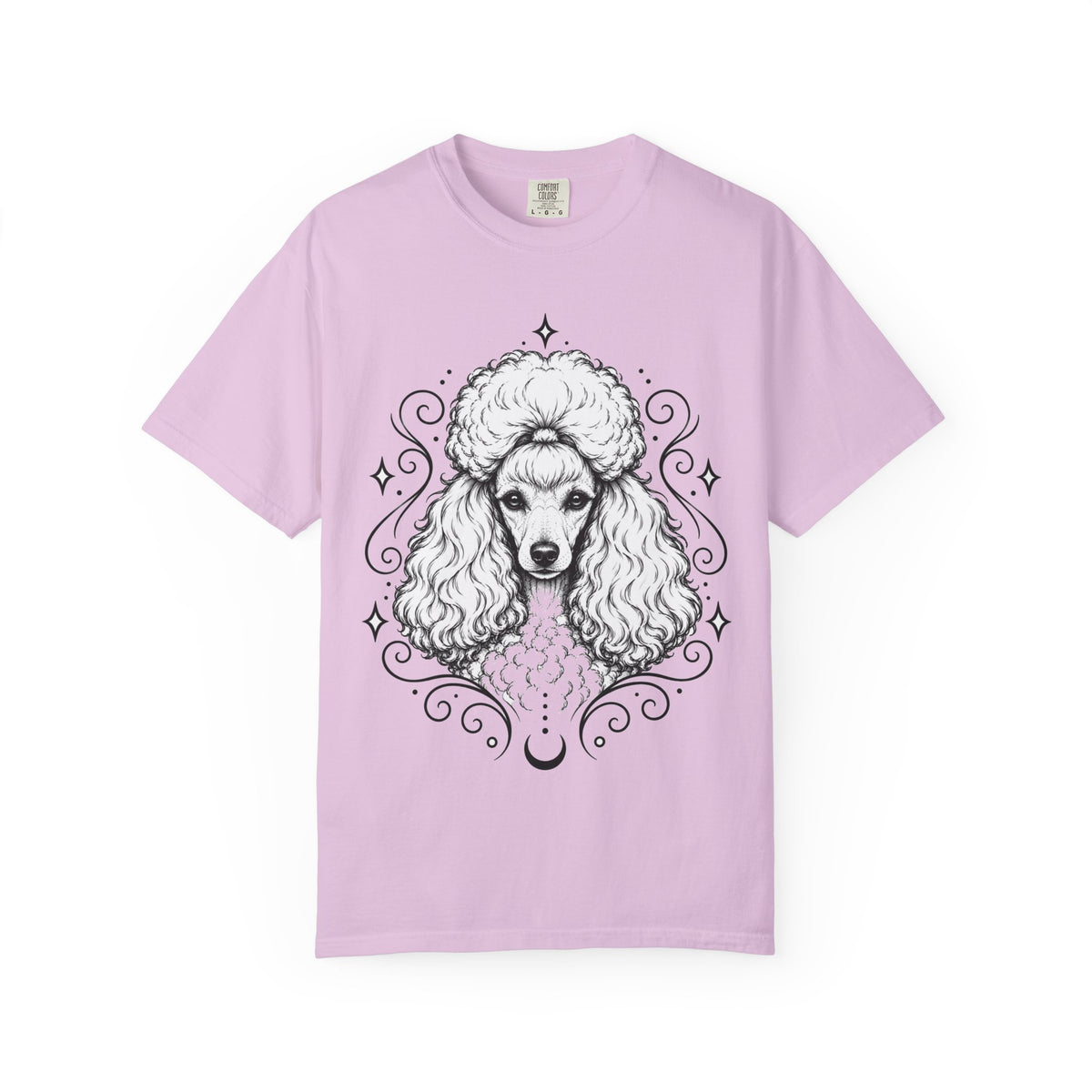Mystical Toy Poodle Line Art T-Shirt — Minimal Dog Portrait Tee