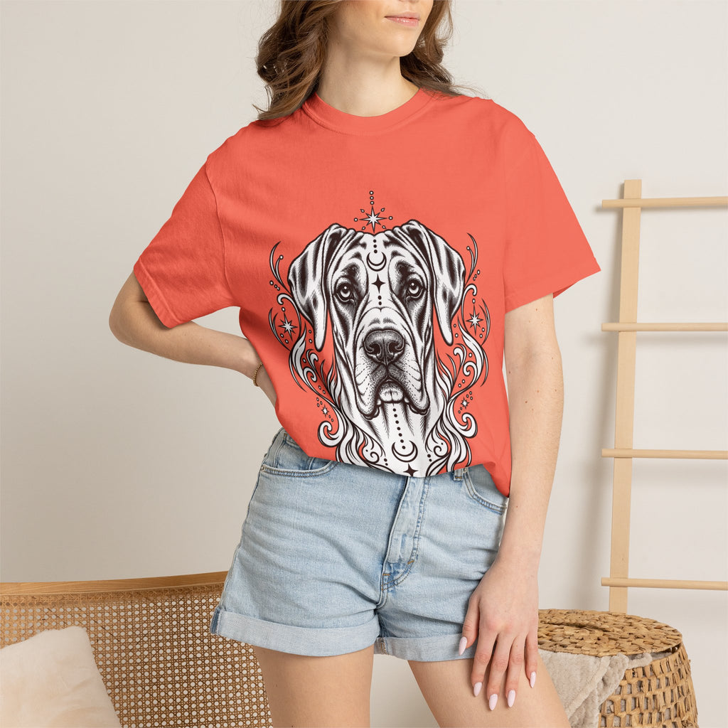 Mystical Wiredhaired Vizsla Line Art T-Shirt — Minimal Dog Portrait Tee