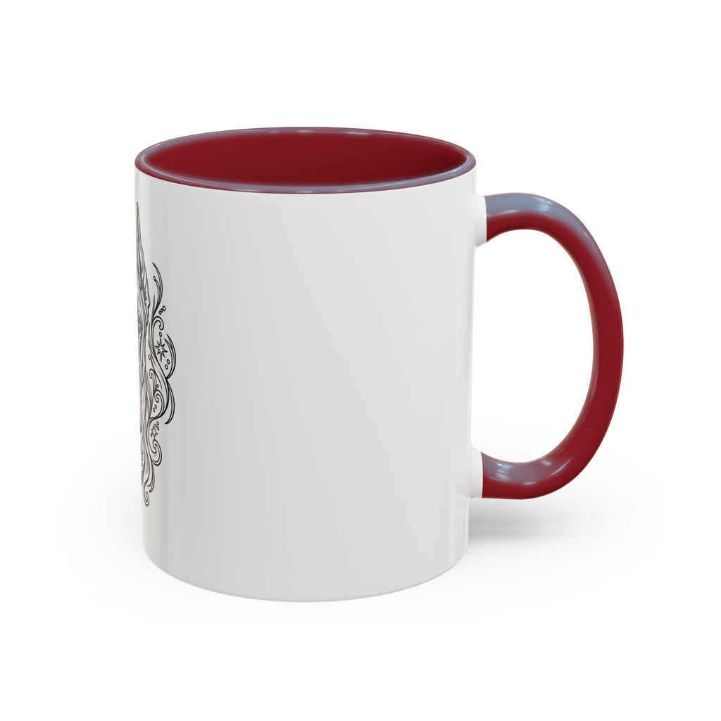 Mystical Great Dane CE Line Art Accent Coffee Mug – Mystical Dog Portrait 11/15oz