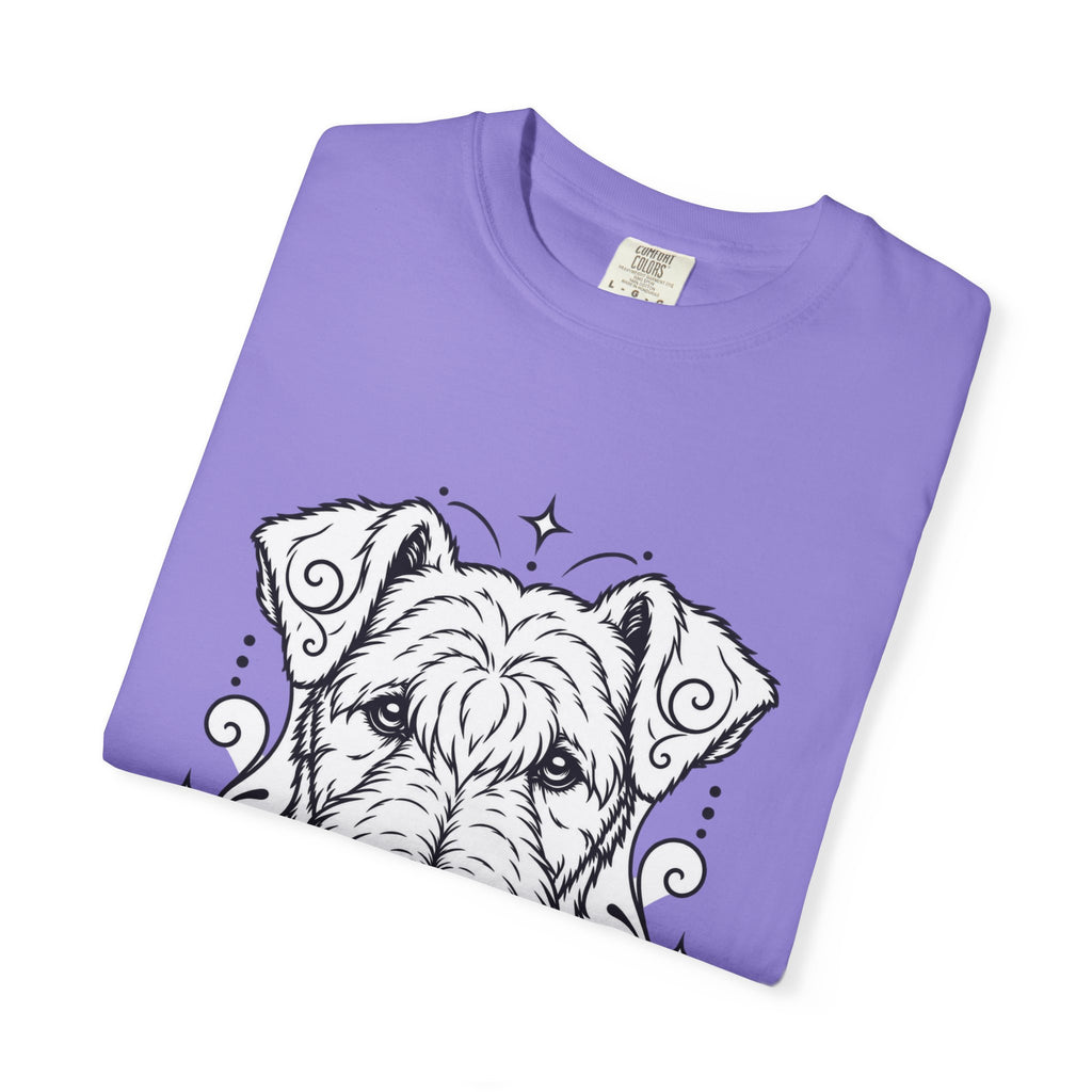 Mystical Lakeland Terrier Line Art T-Shirt — Minimal Dog Portrait Tee