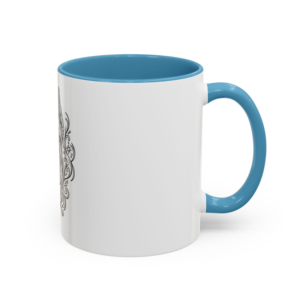 Mystical Great Dane CE Line Art Accent Coffee Mug – Mystical Dog Portrait 11/15oz