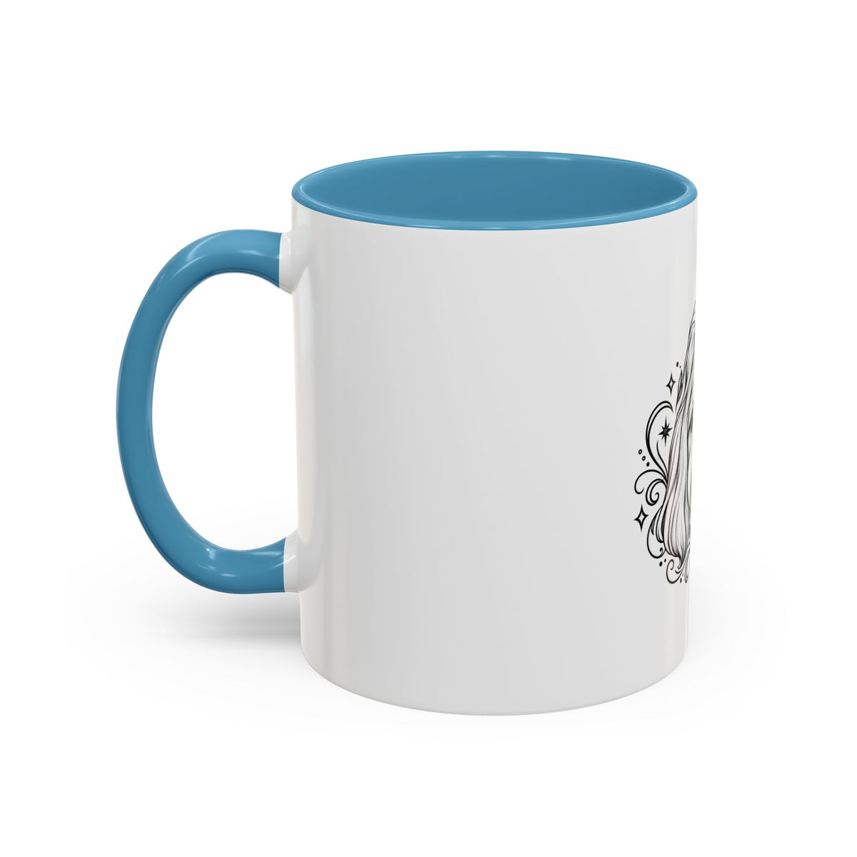Mystical Shih Tzu Line Art Accent Coffee Mug – Mystical Dog Portrait 11/15oz