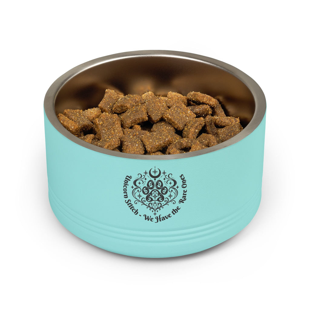 Pet Bowl - "Rally Training Made Me Hungry" Designer 18oz Stainless Steel Pet Food Bowl