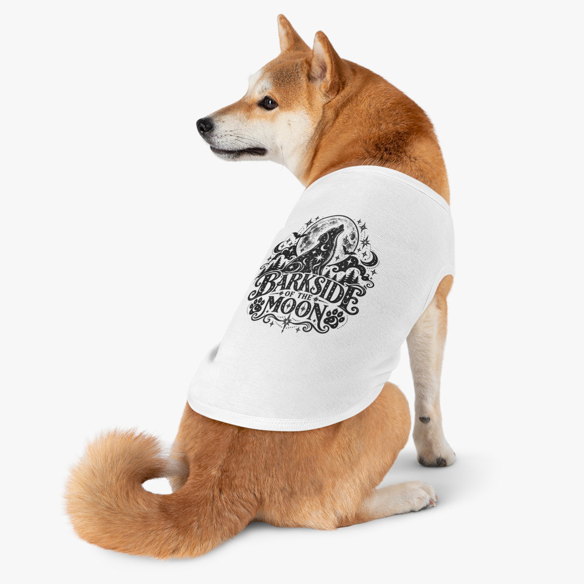 Pet Tank Top — “Barkside of the Moon” Graphic Dog Shirt
