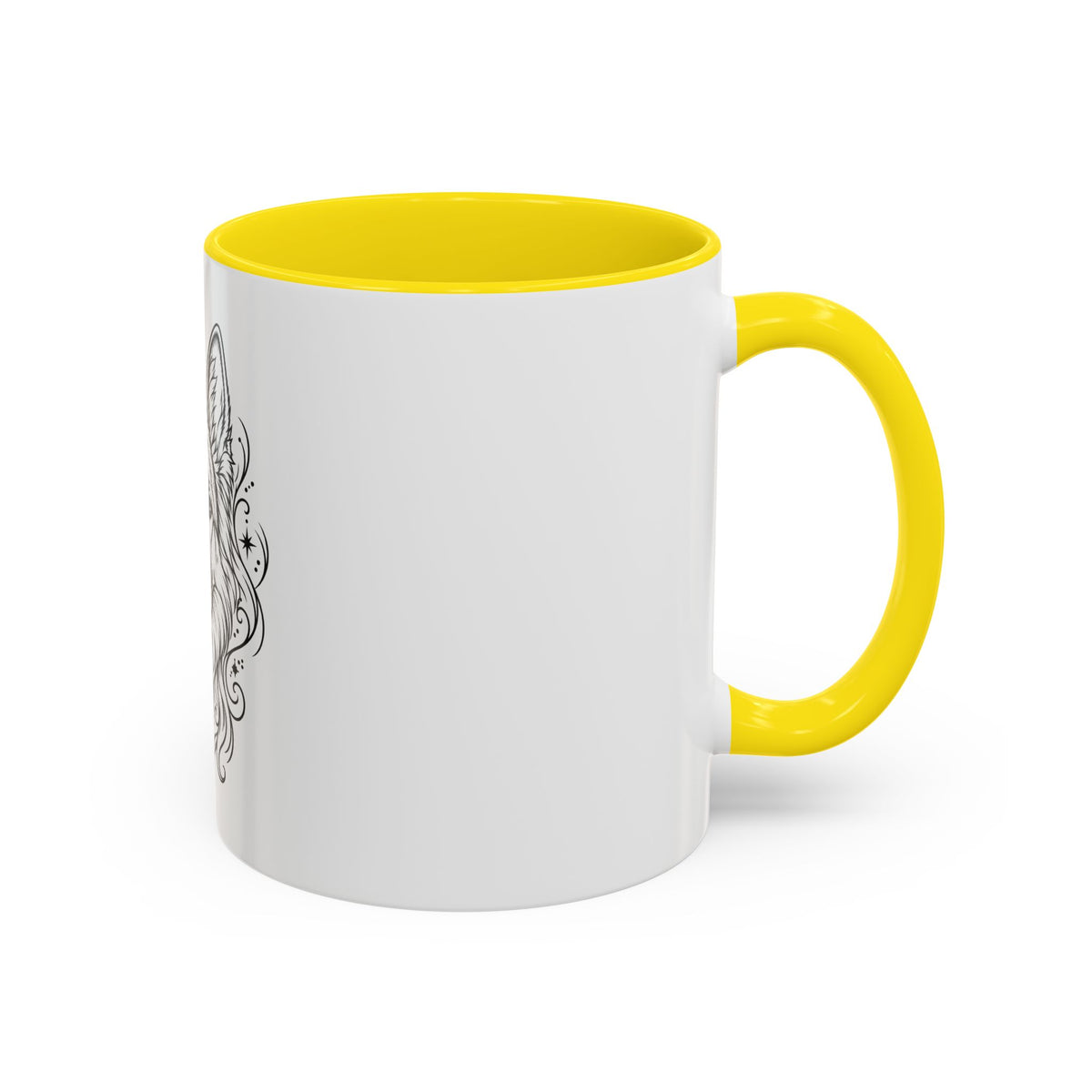Copy of Mystical Pug Line Art Accent Coffee Mug – Mystical Dog Portrait 11/15oz