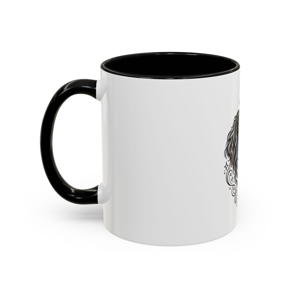 Mystical Stabyhoun Line Art Accent Coffee Mug – Mystical Dog Portrait 11/15oz