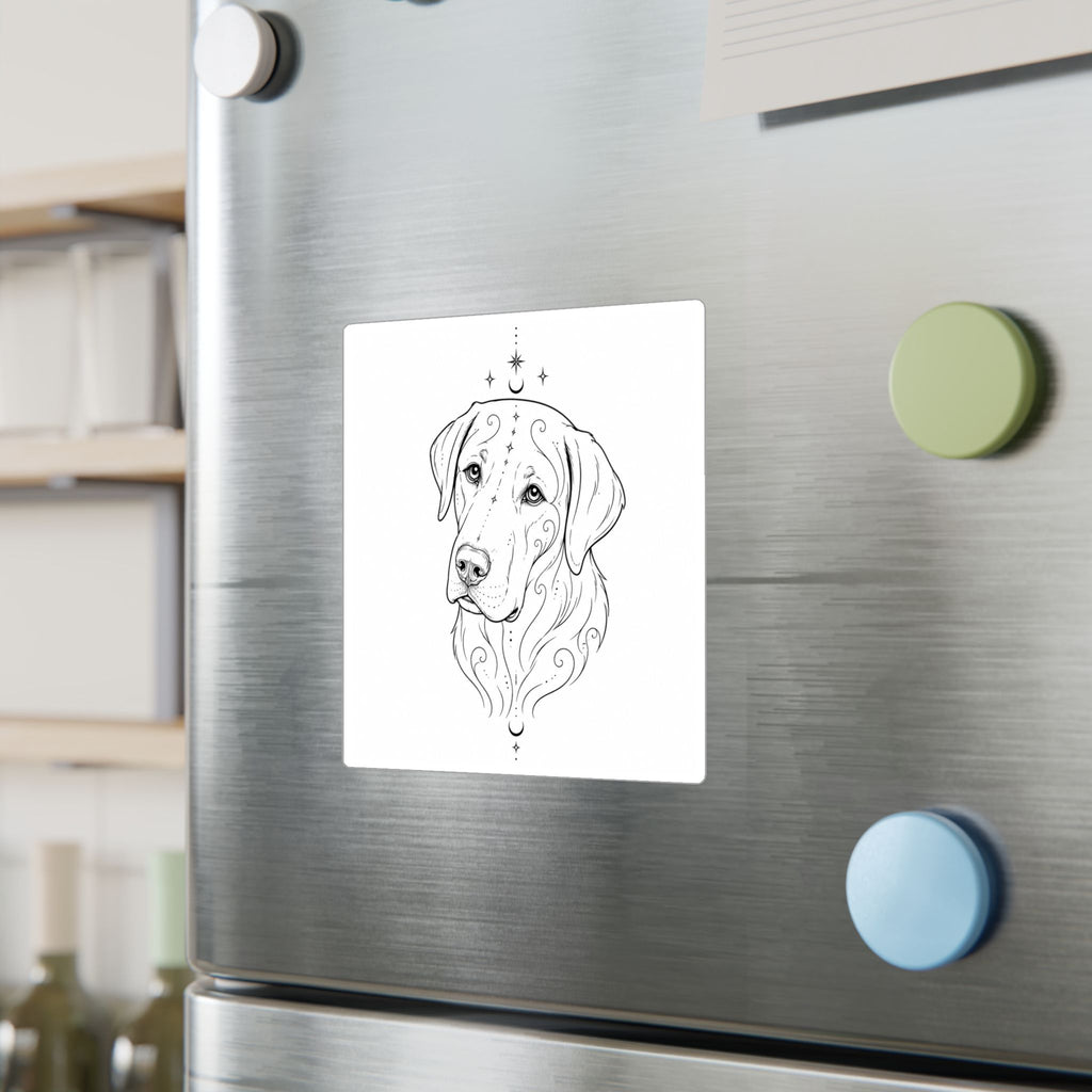 Mystical Labrador Retriever Mandala Sticker — Kiss-Cut Vinyl Decal