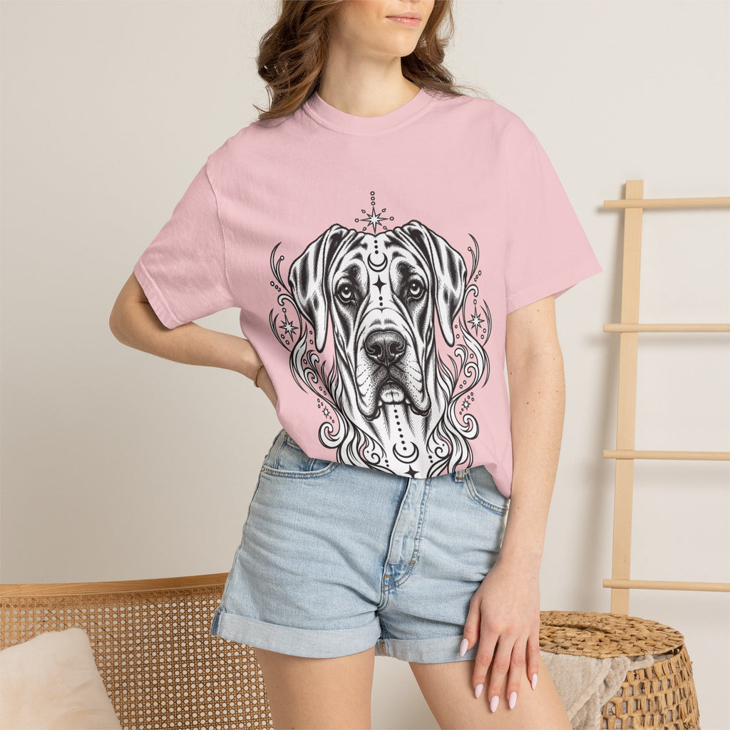 Mystical Wiredhaired Vizsla Line Art T-Shirt — Minimal Dog Portrait Tee