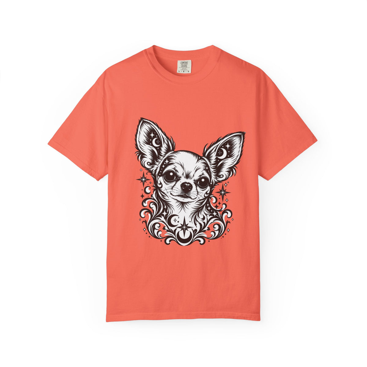 Mystical  Chihuahua SH Line Art T-Shirt — Minimal Dog Portrait Tee
