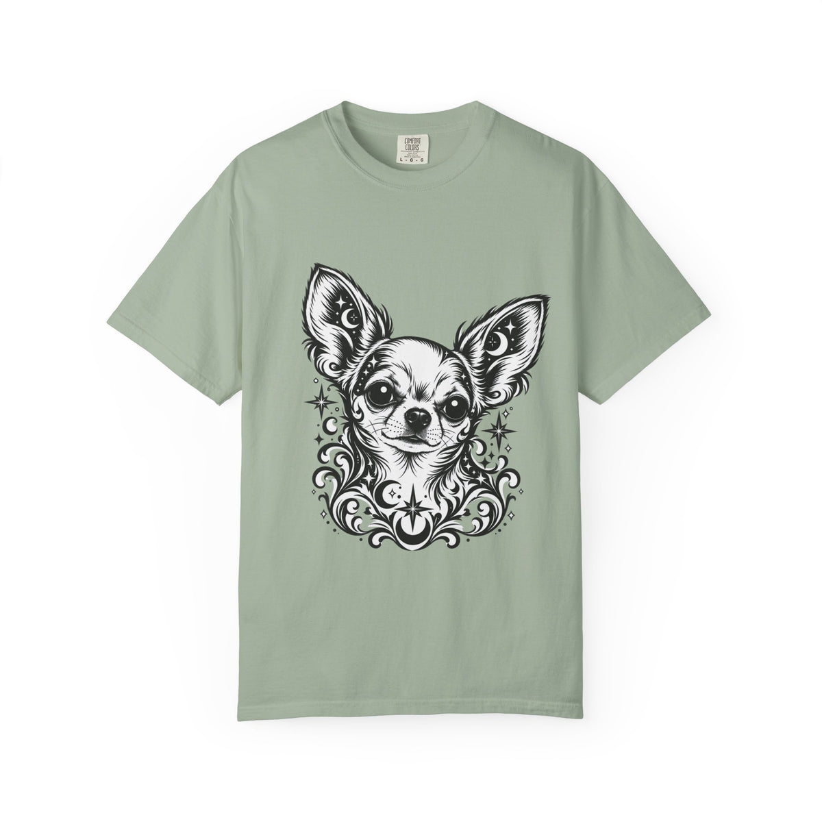 Mystical  Chihuahua SH Line Art T-Shirt — Minimal Dog Portrait Tee