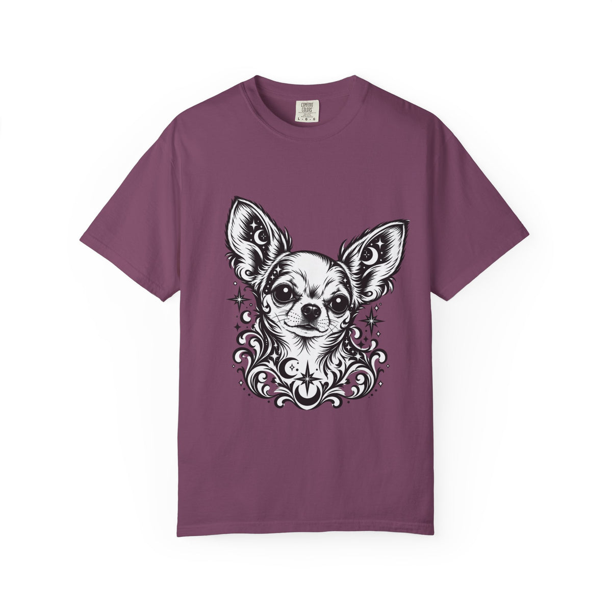 Mystical  Chihuahua SH Line Art T-Shirt — Minimal Dog Portrait Tee