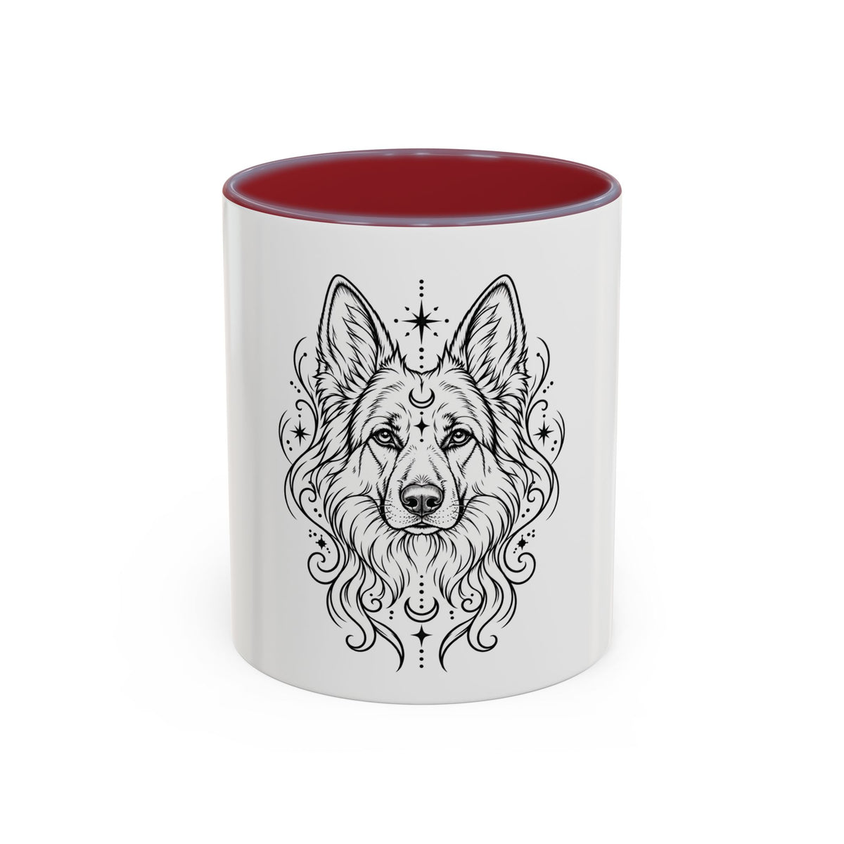 Copy of Mystical Pug Line Art Accent Coffee Mug – Mystical Dog Portrait 11/15oz