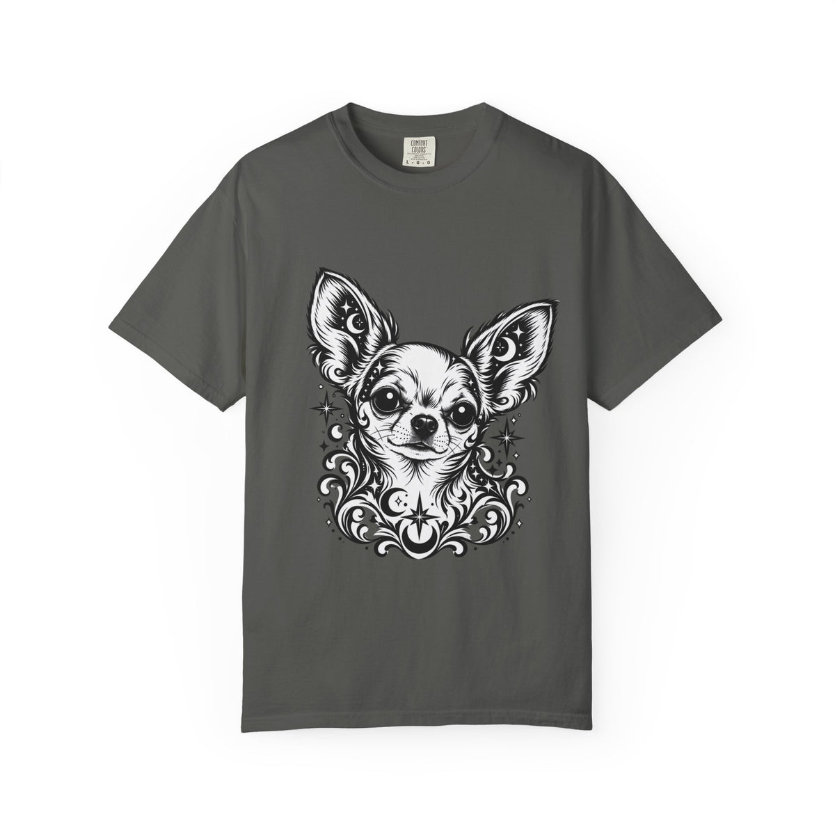 Mystical  Chihuahua SH Line Art T-Shirt — Minimal Dog Portrait Tee