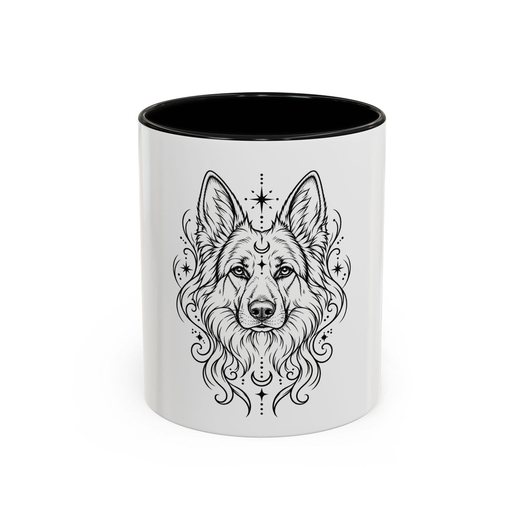 Copy of Mystical Pug Line Art Accent Coffee Mug – Mystical Dog Portrait 11/15oz